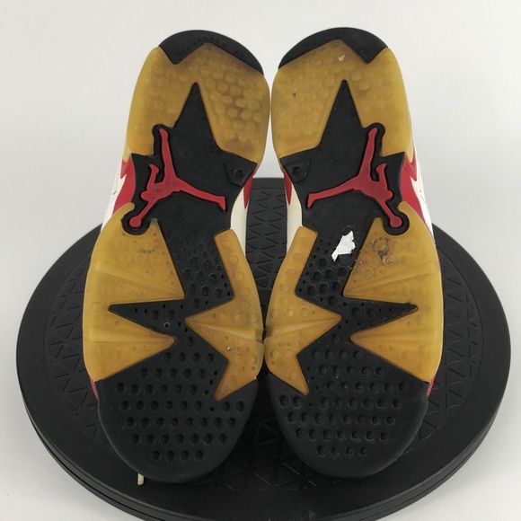 Nike Air Jordan 6 Retro White/Varsity Red 384665-102 Youth Size 4Y - Picture 10 of 12